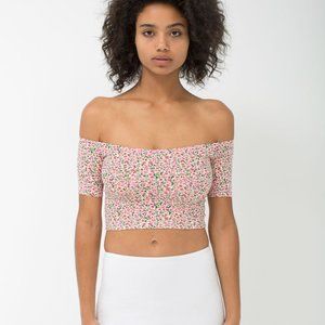 Floral Off-Shoulder Crop Top